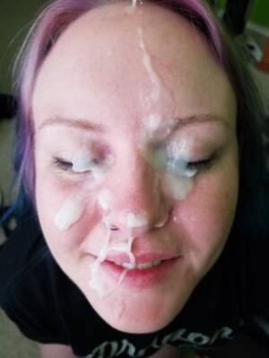 Goth Facial Porn - huge facial for goth chick Porn Pic - EPORNER