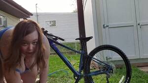 black lesbian orgy mountain bike - Tinder teen scrubs her bike outside watch online