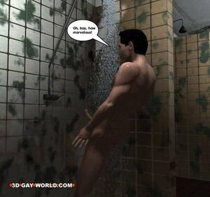 3d Porn Boy Shower - Hot gay cartoons at the prison's shower. - Silver Cartoon - Picture 1