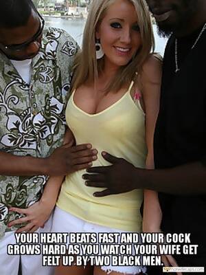 blonde wife interracial caption - BBC, Bull, Public, Sexy Memes Hotwife Caption â„–14203: your cute blonde wife  between two black bulls