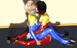 animated naked people - ... Cartoon 3d lesbian girls kissing ...