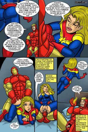 Marvel Threesome Porn - Page 3 | Iceman-Blue/Captain-Marvel | Gayfus - Gay Sex and Porn Comics