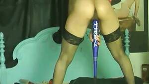 Nikki Ferrari Big Dildo - Nikki Ferrari fucks herself with a baseball bat and dildos - Porn Movies -  3Movs