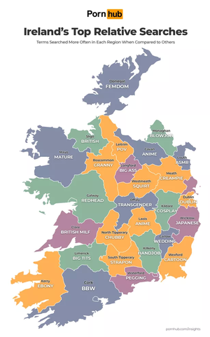 Ireland - Pornhub shares county by county breakdown of Ireland's most-searched terms  this year - Irish Mirror Online
