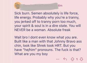 forced tranny - Thanks hunty, I'm a trans man and you're actually stupid : r/AreTheCisOk