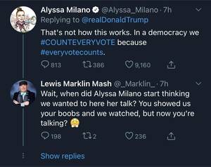 Lesbian Licking Pussy Alyssa Milano - When you don't have a valid argument and have to resort to slut shaming. :  r/trashy