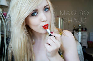 blonde red lipstick - Lipstick Photobooth: My Top 5