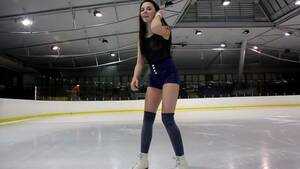 Ice Dancing Porn - Brunette sweetie Andys masturbates after ice skating