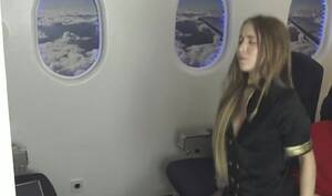 Airplane Bondage - Feet bondage sex with stewardess while into airplane 4kPorn.XXX