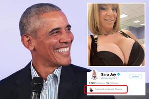 Barack Obama Porn Captions - Barack Obama follows porn star Sara Jay on Twitter and people are losing it  â€“ The US Sun | The US Sun