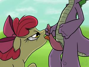 Mlp Tongue Porn - e621 2012 4:3 amber_eyes cub dragon duo equine erection fellatio female  friendship_is_magic hair hi_res