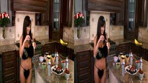 mature kitchen cumshots - Lisa ann sexy mature milf foodplay, fucking and facial cumshot in  side-by-side 3d