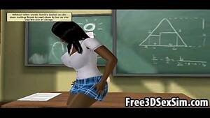 animated fucking the teacher - Sexy 3D cartoon teacher seducing her ebony student