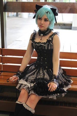 Cosplay Gothic Japanese Porn - He is a Brolita...a boy who dresses like a girl Lolita. I like his tights.  B | brolitas <3 | Pinterest | Maids, Girls and French maid