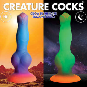 dildo pad - Space Cock Glow-in-the-Dark Silicone Alien Dildo: Sex Toy Distributing