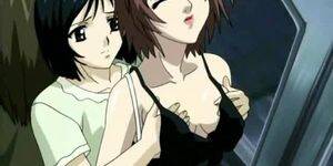Anime Lesbian Bukkake - Anime lesbians rubbing round tits - Tnaflix.com