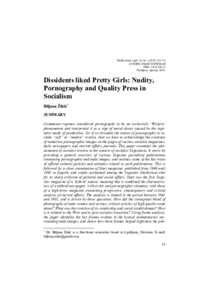 girls nudism - PDF) Dissidents liked Pretty Girls: Nudity, Pornography and Quality Press  in Socialism | Biljana Zikic - Academia.edu
