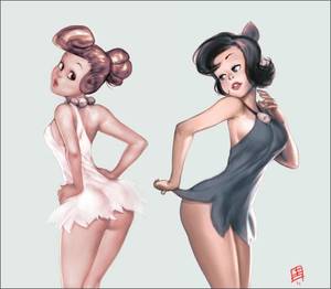 Flintstones Comic Porn Mammoth - Heres a fun piece of Geek Art called Bedrock Gals created by DeviantArt  artist qiqo. The piece shows off Wilma Flinstone and Betty Rubble from the  classic ...