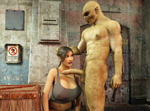 Blackadder Lara Croft 3d Porn Cum - Busty hot tomb raider posing and sucking monster's huge hard cock at  Hd3dMonsterSex.com