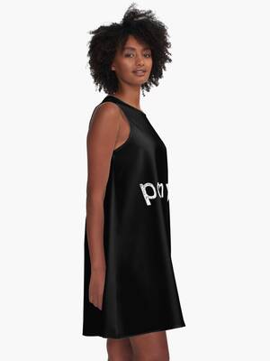 black porn star dress - Porn Star White on Black Distressed\