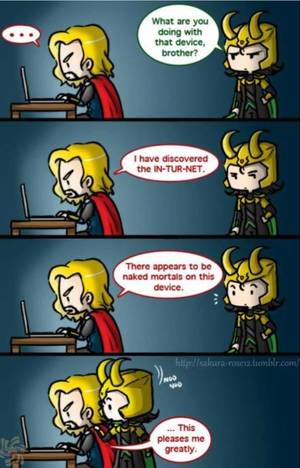 Loki Avengers Porn Comic - When Thor and Loki discovered porn lol --- \