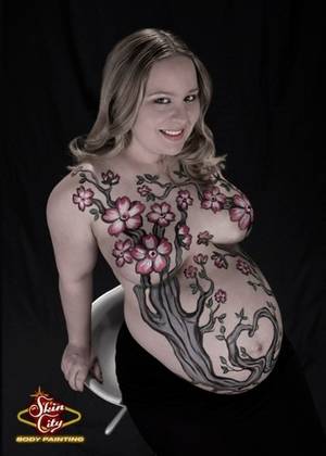 Cherry Blossom Body Paint Pussy - I want to paint my belly when I get pregnant. Not topless though.