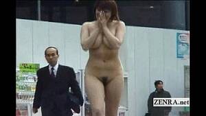busty japanese strip - Subtitled Japanese authentic public nudity in T..