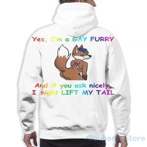 Male Furry Porn - Mens Hoodies Sweatshirt for women funny Gay Furry print Casual hoodie  Streatwear - AliExpress