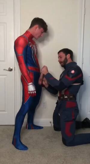 Captain America Gay Porn - Spiderman vs Captain America - ThisVid.com