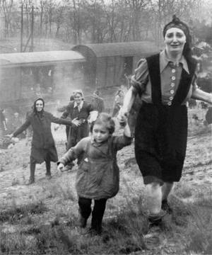 Jewish Prison Porn - Jewish prisoners of Bergen-Belsen concentration camp in Germany, on a  transport to Theresienstadt north of Prague, moments after they were  liberated by the ...
