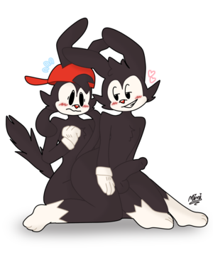 Gauy Porn Animaniacs - Rule 34 - 2boys animaniacs animaniacs (2020) anthro anthro on anthro anthro  on bottom anthro on top artist signature backwards baseball cap black fur  blush brother brothers dipstick ears duo flustered fur
