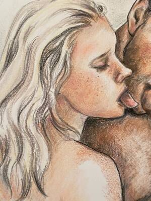 Bisexual Porn Art Illustrations - Three of Us, Erotic Art Illustration Drawing of a Bi Sexual Bi Curious  Couple and a Man Print - Etsy