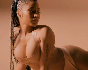 Naked Nicki Minaj Porn - Nicki Minaj Wears Nude House of Harlot Latex Bra for her MAC Nude Lips |  House of Harlot