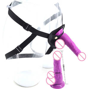 Anal Plug Toy - FAAK cheap strap on dildo adjustable nylon belt wearing artificial penis anal  plug adult porn toy