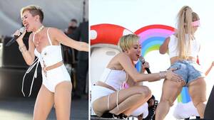 Katy Perry Miley Cyrus Porn - Miley Cyrus Twerks With Dwarf And Cries At Show | Ents & Arts News | Sky  News