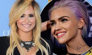 Blonde Lesbian Demi Lovato - Australian DJ Ruby Rose claims she had lesbian fling with X Factor judge Demi  Lovato | Daily Mail Online