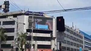 Couple Forced Porn - Giant billboard shows PORN as shocked families forced to watch couple  having sex in Philippines city centre | The Irish Sun