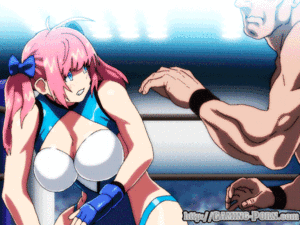 hot anime girls fighting - Busty animated uncensored animated gif of oppai hentai boxing girl from a  xxx game. â€“ Gaming Porn Hentai Games