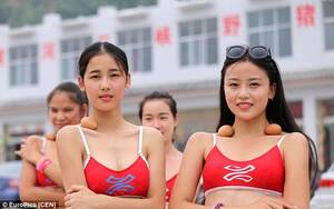 asian nudist nude - Quirky social media crazes have become secrets to winning Chinese beauty  pageant | Daily Mail Online