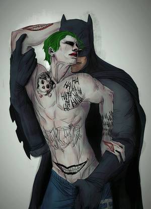 Joker - thedesertviking: â€œ Anon suggested joker with his low slung arkham pants, so  of course I drew batjokes porn. Sorry, not sorry. â€