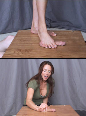 barefoot ball stomping - After using her bare feet for a while, Ariella wanted to switch to  something a bit more dangerous. Her peep toe pumps. She starts with stomping .