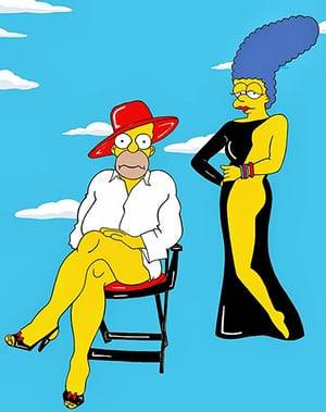 Marge Simpson Muscle Porn - Simpsons erotica: Homer and Marge pose in iconic erotic shots by Helmut  Newton