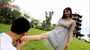 asian slave outdoors - Beautiful Chinese Queen humiliates her slave outdoors - ThisVid.com