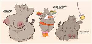 Chubby Furry Cat Porn - Rule 34 - . . 1girls anthro anthro only areolae bbw big belly breasts cat  ears cat girl cat tail cleavage english text fat fat rolls feline food furry  furry female hooters