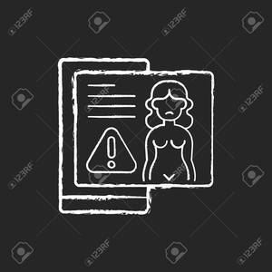 Black Internet Porn - Revenge Porn Chalk White Icon On Black Background. Distribution Of Sexualy  Explicit Content. Publish Naked Photos Of Woman Without Consent. Internet  Stalking. Isolated Vector Chalkboard Illustration Royalty Free SVG,  Cliparts, Vectors, and