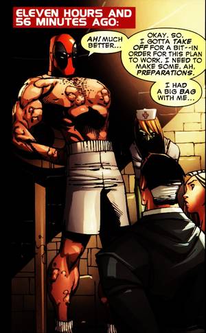 Deadpool Bondage - In tighty whiteys from Deadpool Team-up #896.