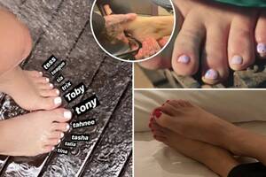 Kim Kardashian Foot Fetish Porn - See the Kardashians' most shocking photos of their FEET after Khloe  suspects sisters Kourtney and Kim have a 'fetish' | The Sun