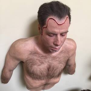John Travolta Porn - John Travolta's fake upper body used for 'Face Off' : r/Moviesinthemaking