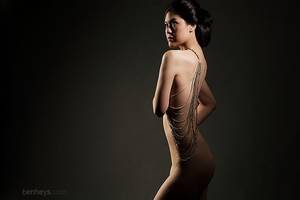asian fashion nude - beautiful fashion nude image of asian girl in studio