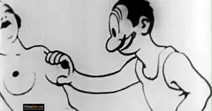 1950s erotica cartoons - Animated Busty Babe Fucked by Big Cock Man 1920s: Vintage Cartoon Porn